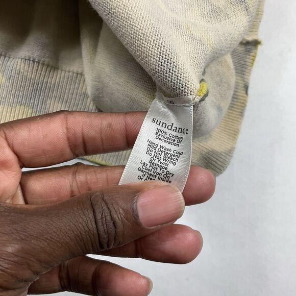 Sundance Tangier Cardigan Military Camo Button Front Embroidered Sweater Large - Picture 8 of 10